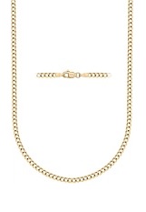 very nice solid yellow gold Cuban link necklace for kids